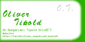 oliver tipold business card